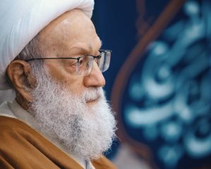 آية الله قاسم: «الحرب التي أشعلها الرئيس الأمريكيّ ضدّ إيران تكشف أنّ الحضارة الماديّة دمار شامل ورذالة وفوضى»